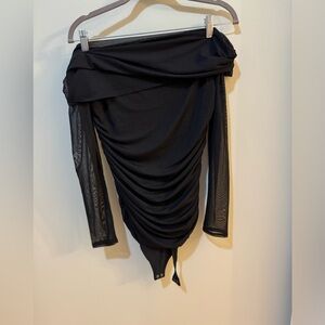 Abercrombie & Fitch Black Mesh Body Suit